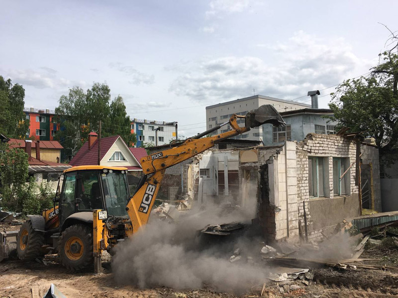 Демонтаж кирпичного дома, ННК